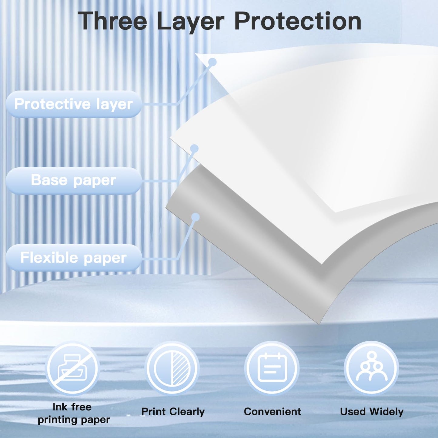 6 Rolls Thermal Printer Paper Colorful Printer Paper kids camera paper roll paper shoot camera Mini Photo Printer Labels For Photos To-do Lists Notes
